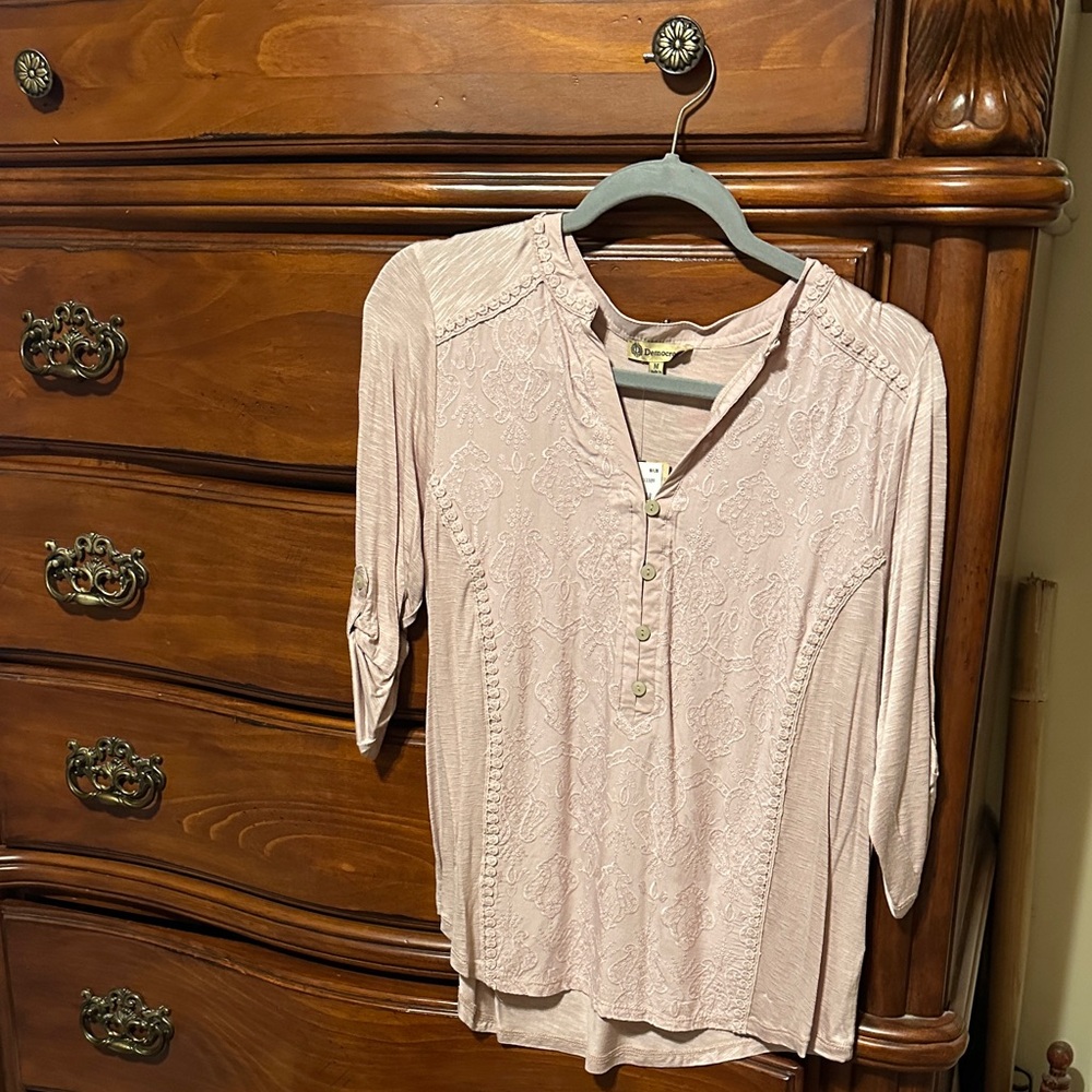 Democracy Light Pink Blouse with Pattern